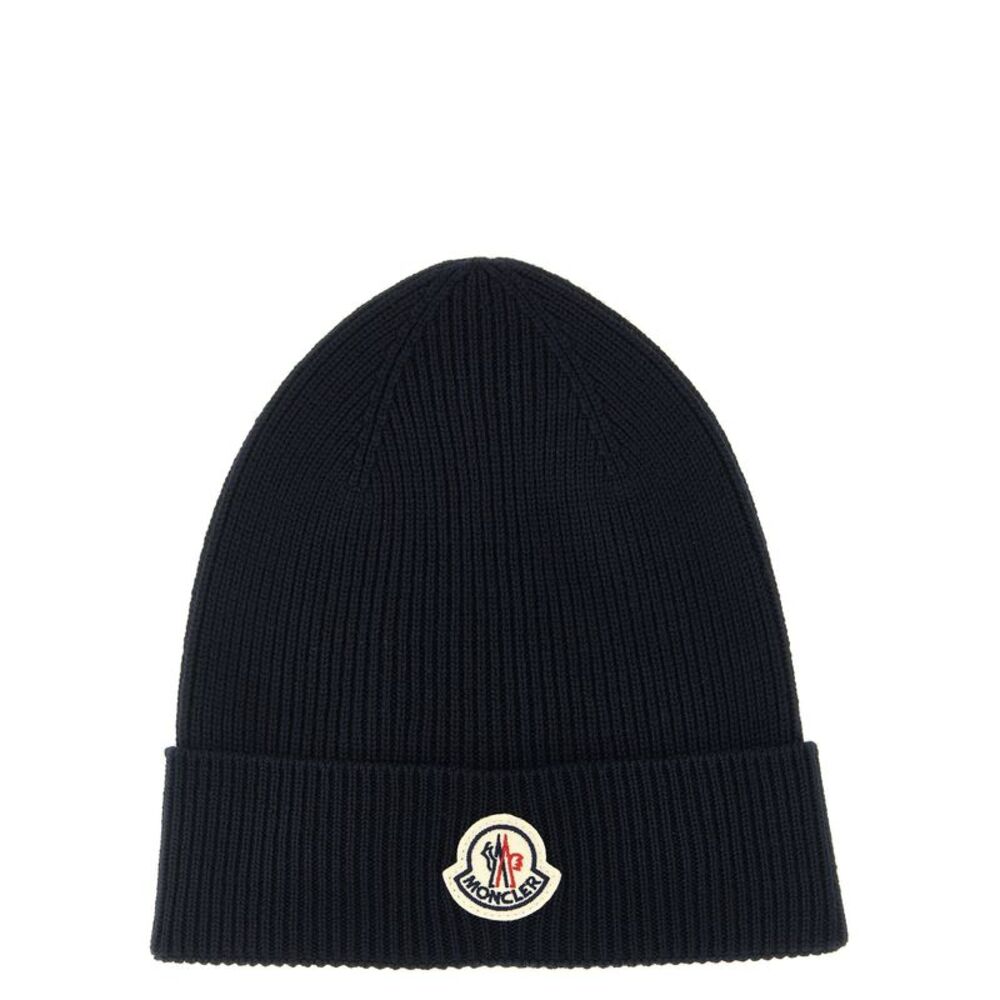 Moncler Blue Virgin Wool Men's Beanie